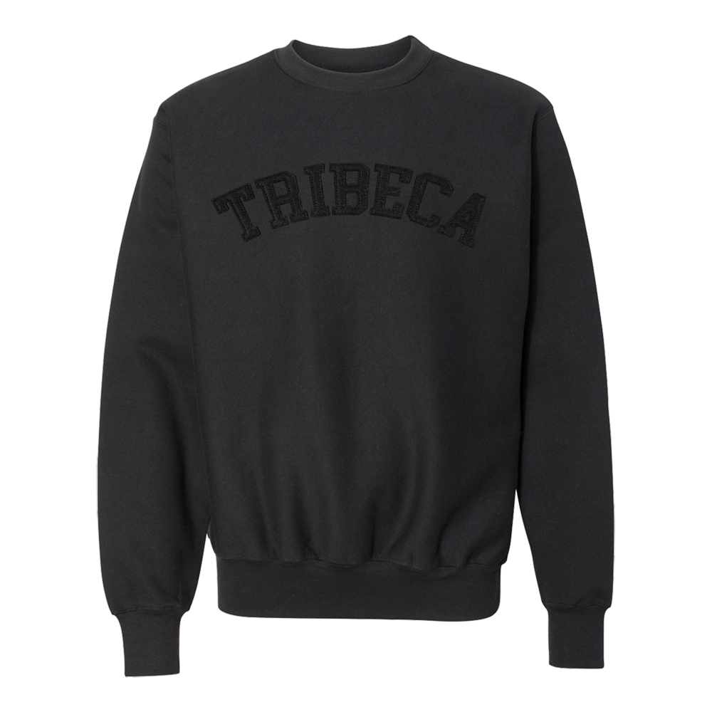 Tribeca Black Felt Crewneck