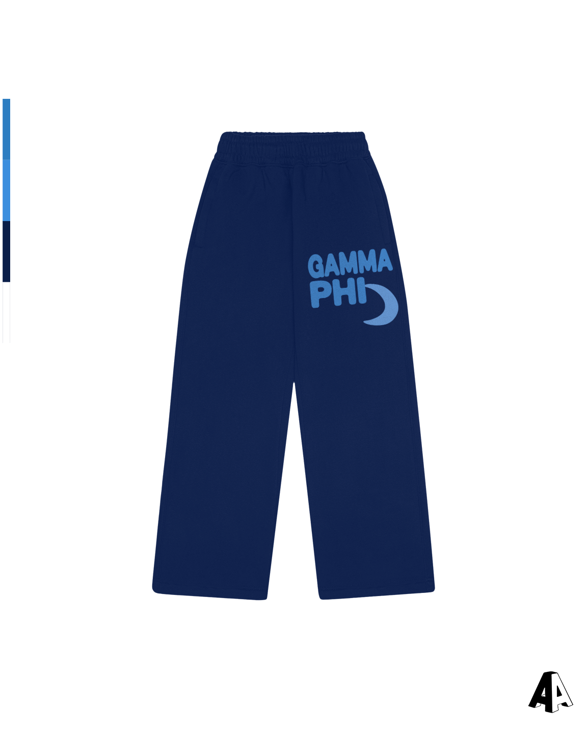 Free Spirit Navy Sweatpants - Gamma Phi Beta - front