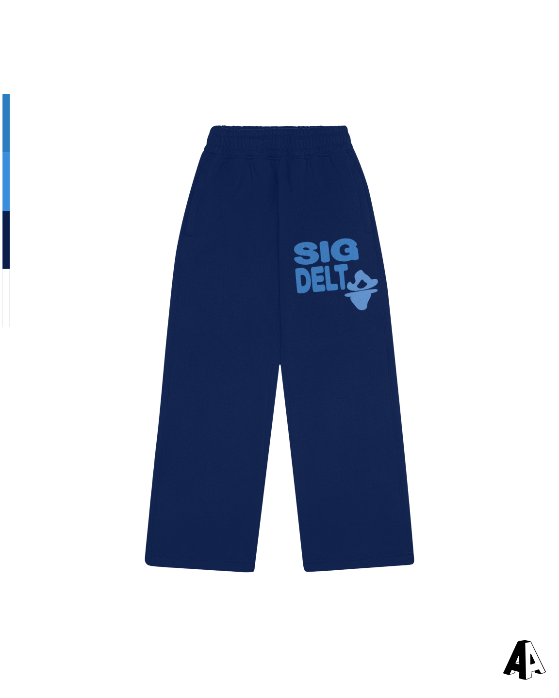 Free Spirit Navy Sweatpants - Sigma Delta Tau - front