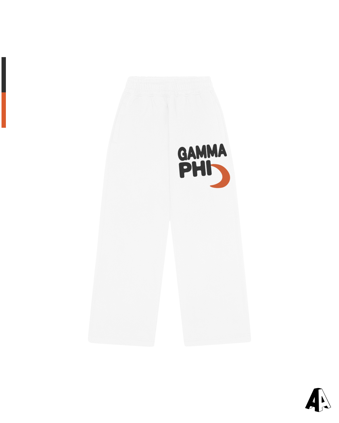 Free Spirit White Sweatpants - Gamma Phi Beta - front