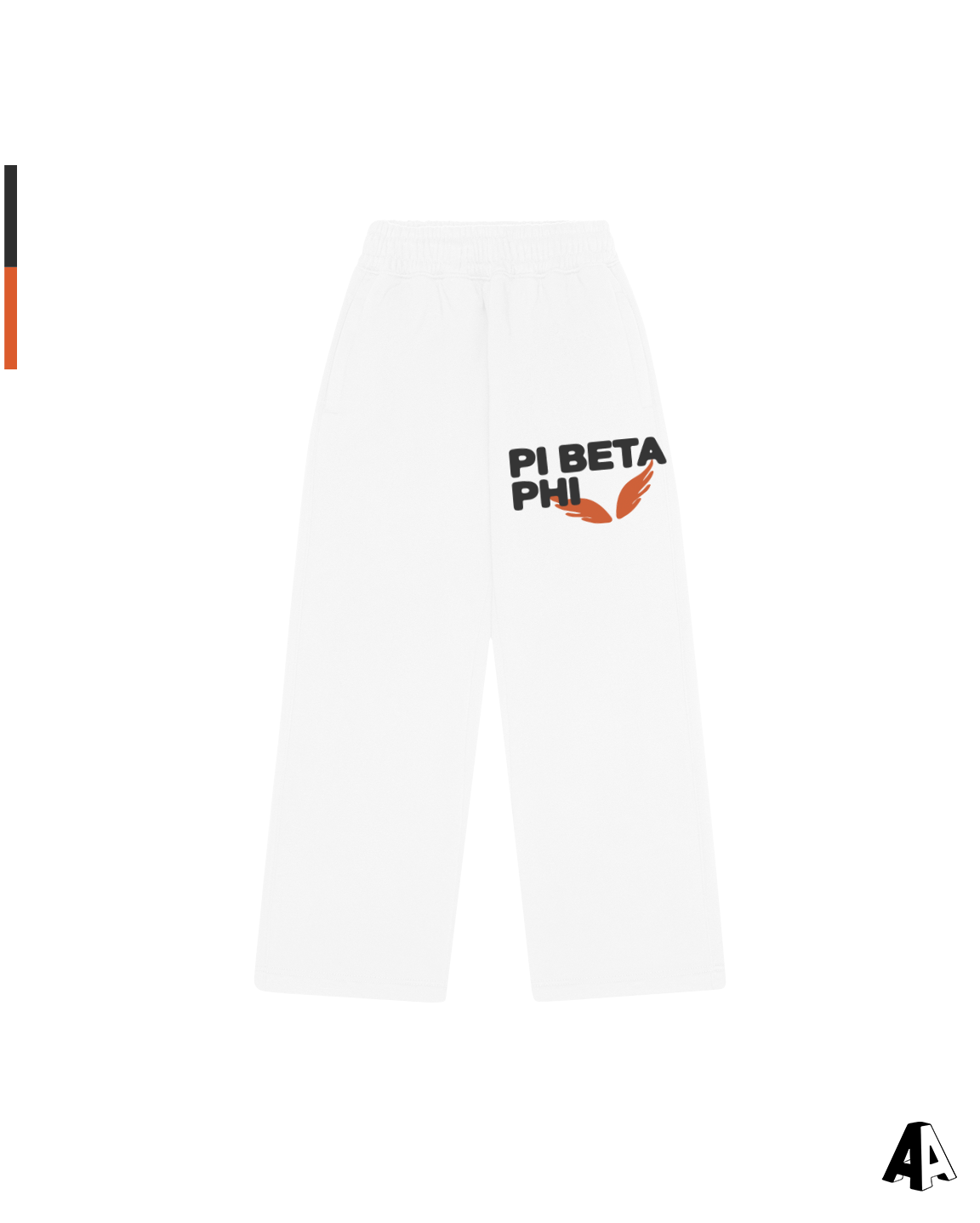 Free Spirit White Sweatpants - Pi Beta Phi - front