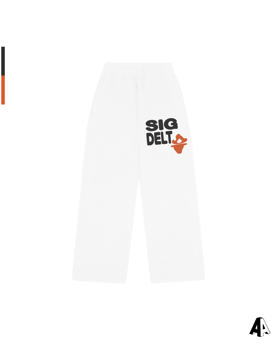 Free Spirit White Sweatpants - Sigma Delta Tau - front