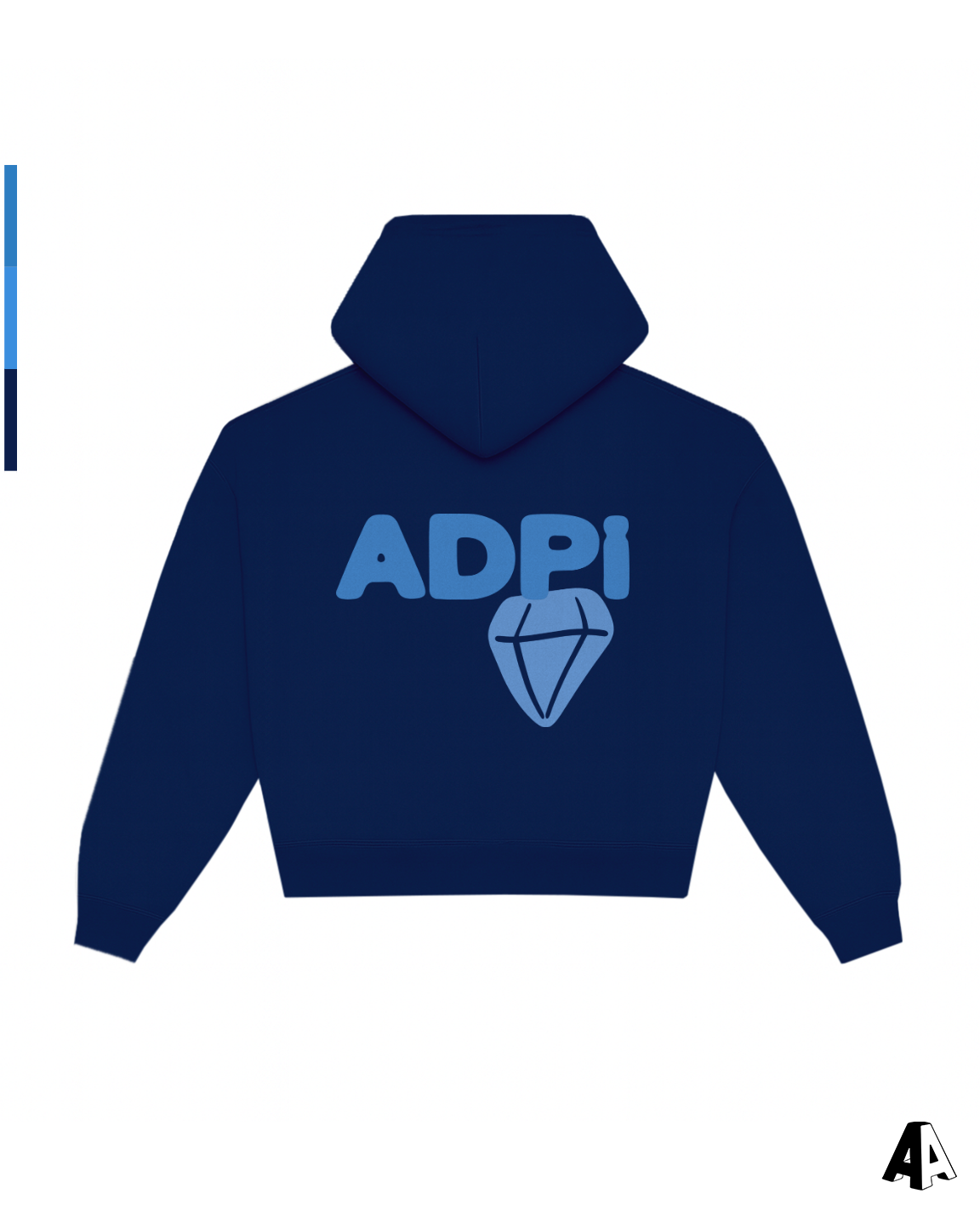 Free Spirit Navy Hoodie - Alpha Delta Pi - back
