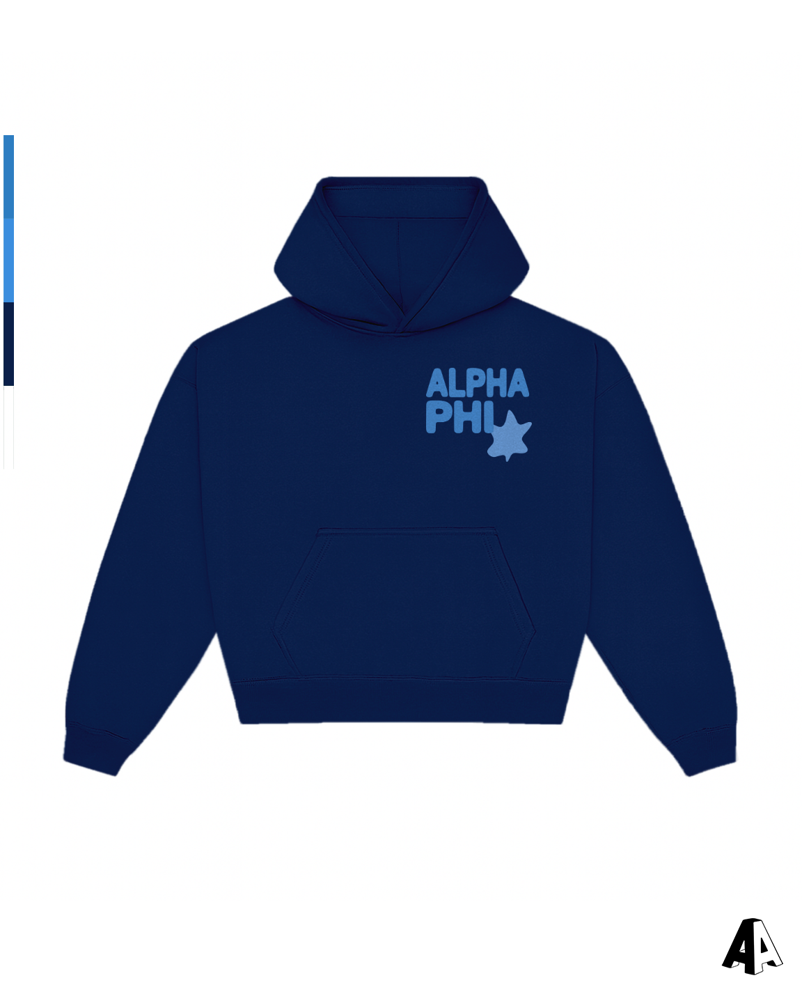 Free Spirit Navy Hoodie - Alpha Phi - front