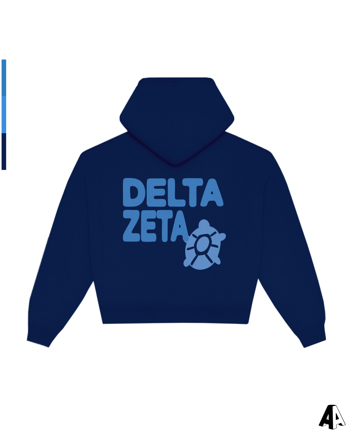 Free Spirit Navy Hoodie - Delta Zeta - back