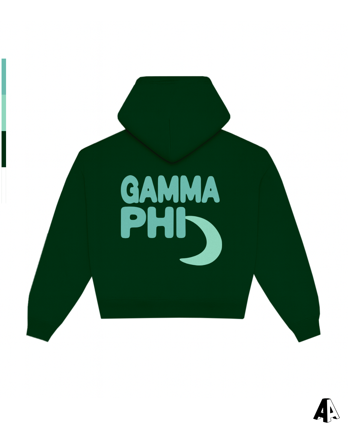 Free Spirit Forest Green Hoodie - Gamma Phi Beta - back