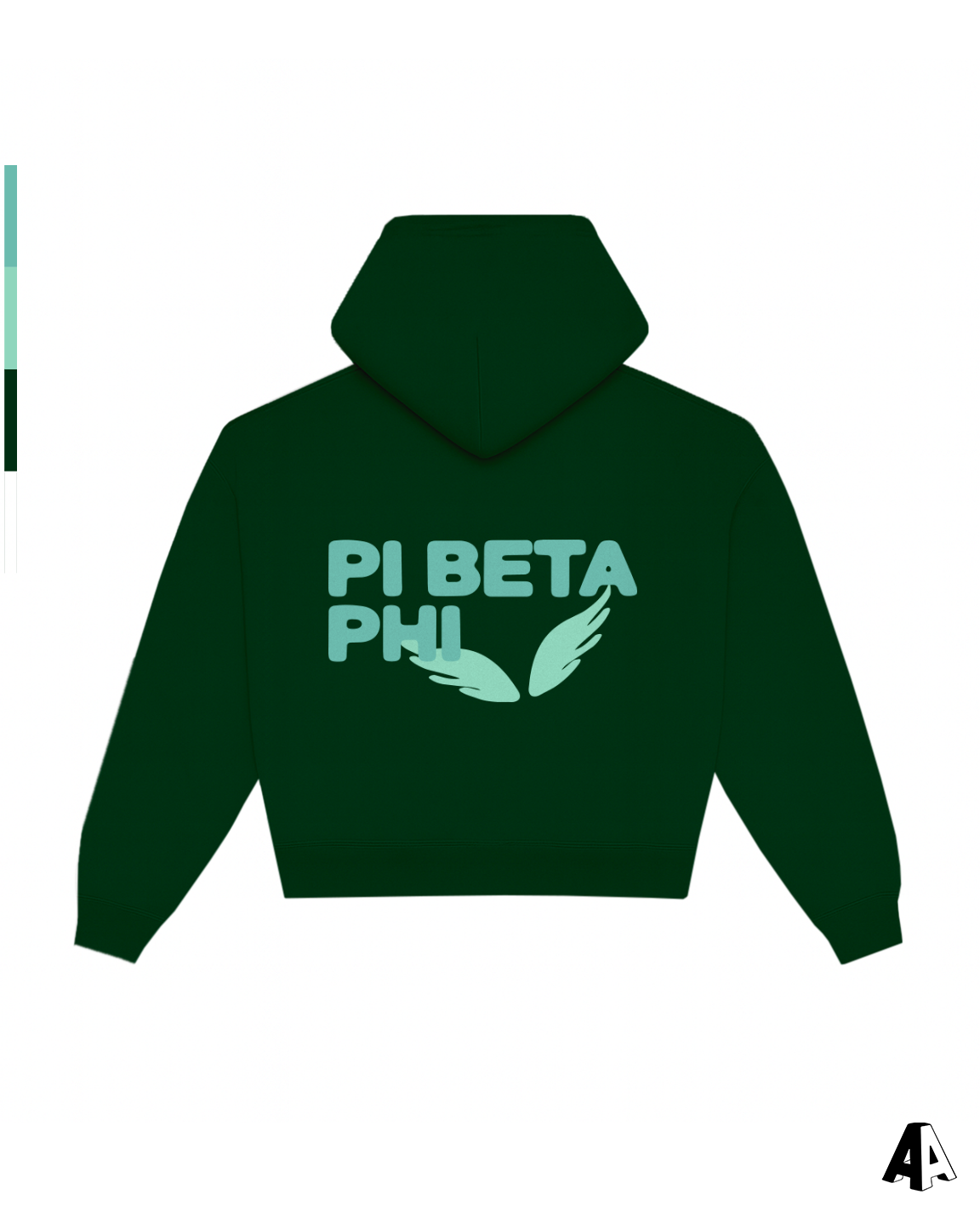 Free Spirit Forest Green Hoodie - Pi Beta Phi - back