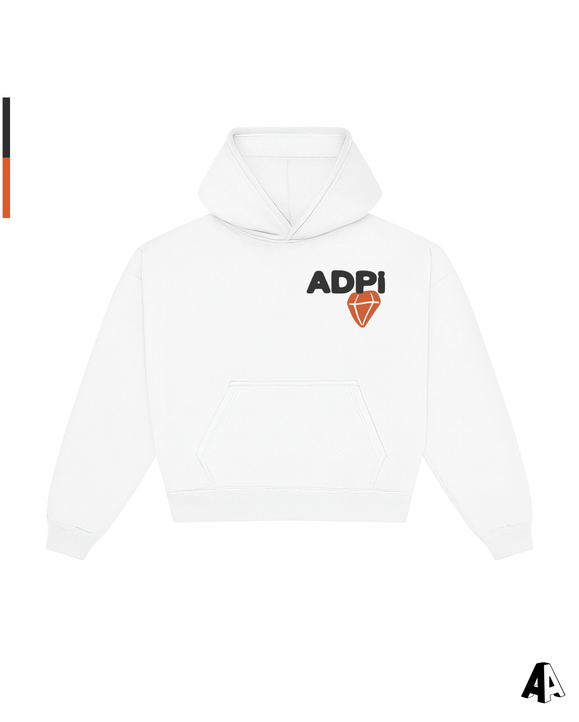 Free Spirit White Hoodie - Alpha Delta Pi - front