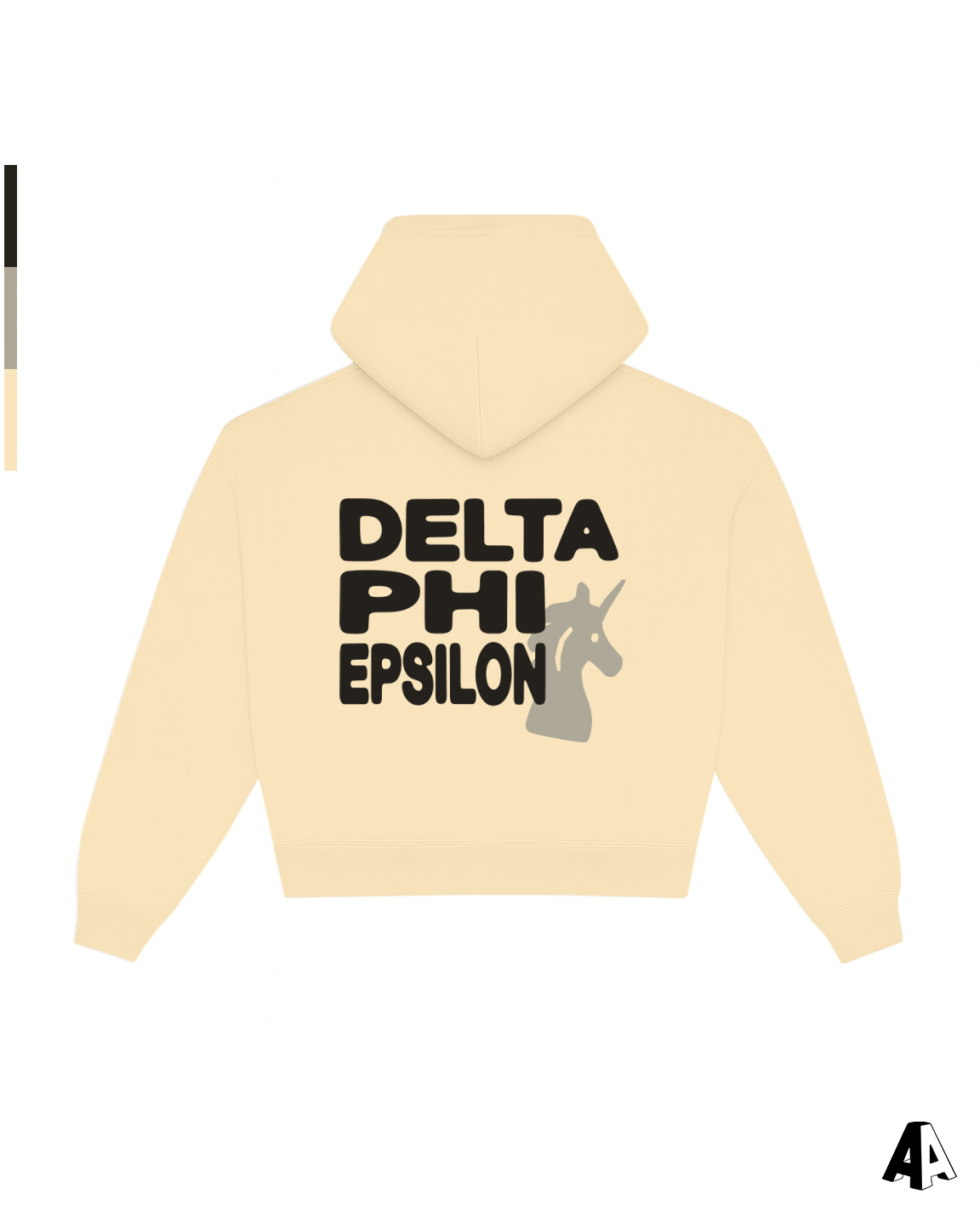 Free Spirit Light Yellow Hoodie - Delta Phi Epsilon - back