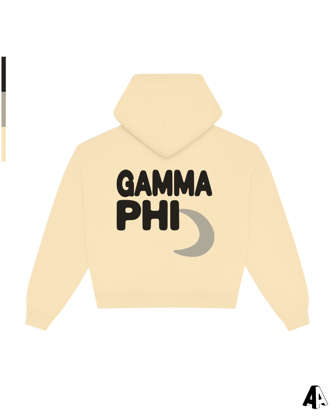 Free Spirit Light Yellow Hoodie - Gamma Phi Beta - back