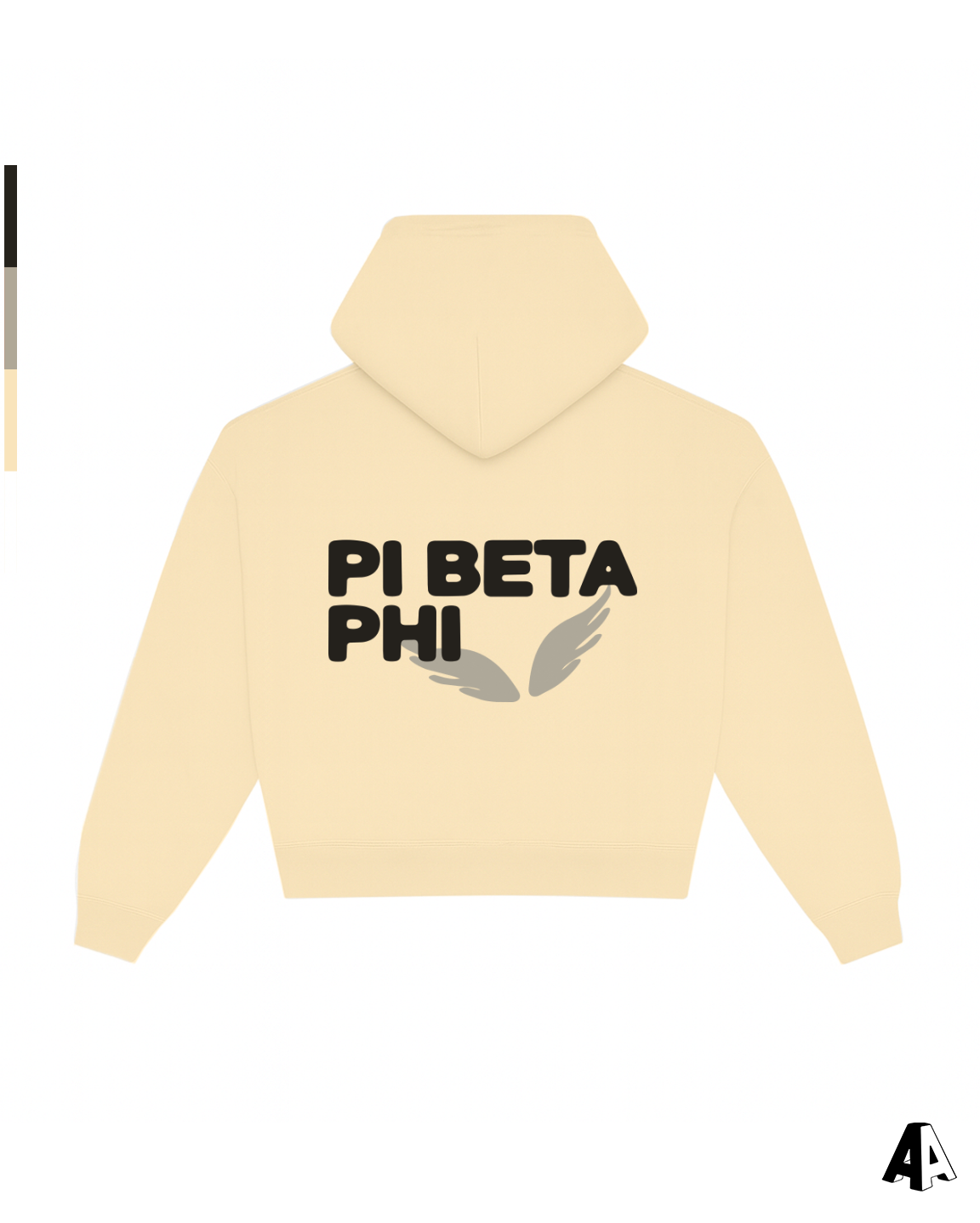 Free Spirit Light Yellow Hoodie - Pi Beta Phi - back