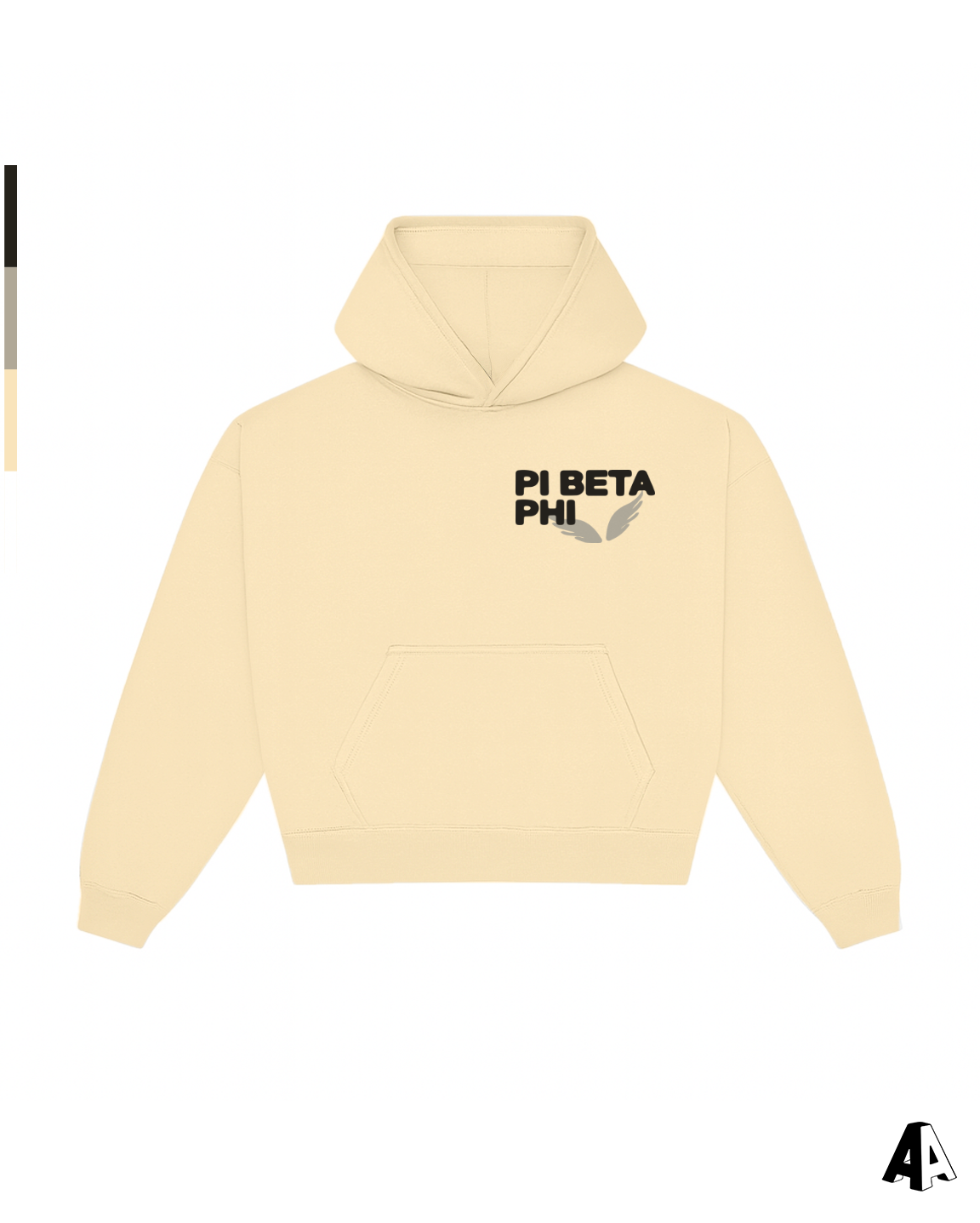 Free Spirit Light Yellow Hoodie - Pi Beta Phi - front