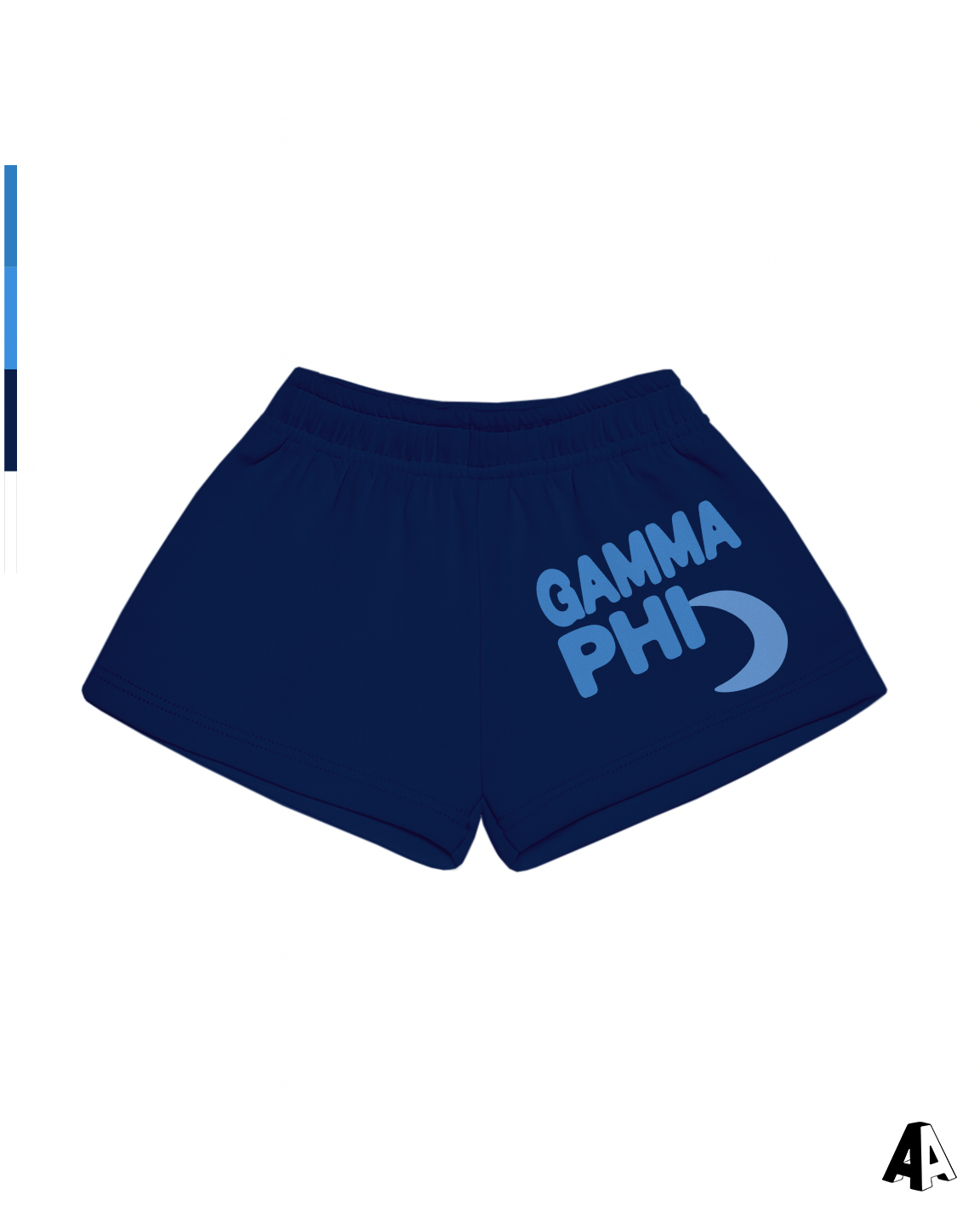 Free Spirit Navy Shorts - Gamma Phi Beta - front