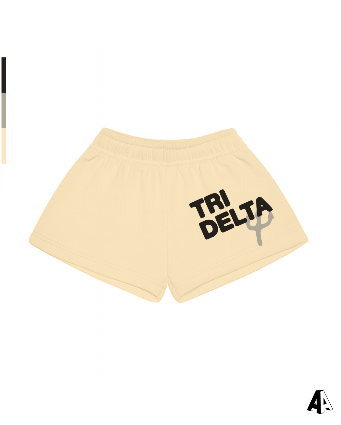 Free Spirit Light Yellow Shorts - Delta Delta Delta - front